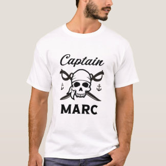 T-shirt Nom personnalisé Cadeau Capitaine Marc