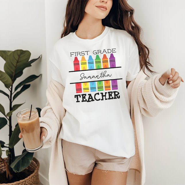 T-shirt Nom personnalisé Cadeau de chemise pour enseignant (first grade shirt, second grade shirt, teacher shirt, custom teacher shirt, teacher gift, mom gift)