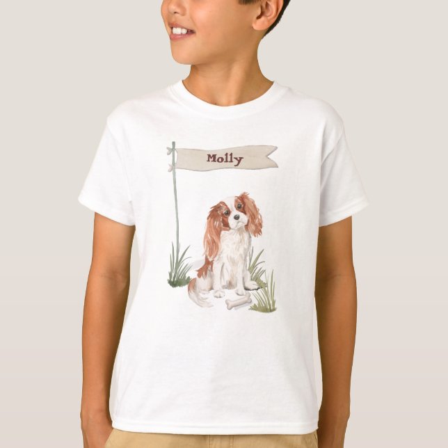 T-shirt Nom personnalisé Cavalier King Charles Spaniel Pet (Devant)