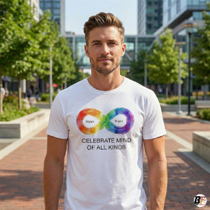 T-shirt Nom personnalisé Célébration de la neurodiversité