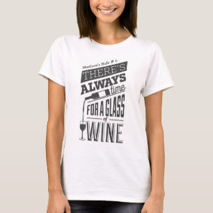 T-shirt Nom personnalisé Citation de vin