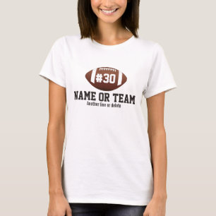T-shirt Nom personnalisé de conception du football,