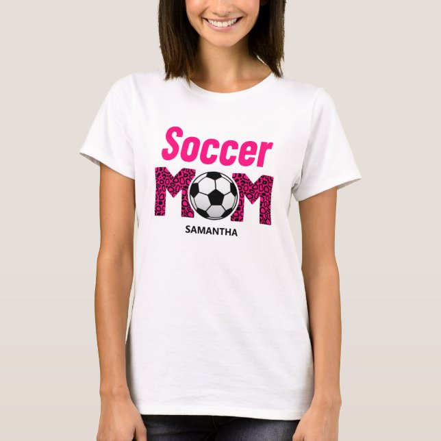 T-shirt Nom personnalisé de la maman de football personnal (Devant)