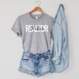 T-shirt Nom personnalisé de l'agent immobilier du locatair