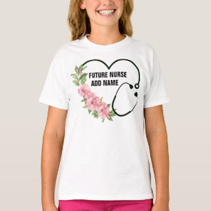 T-shirt Nom personnalisé de l'infirmière future