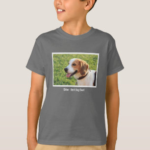 T-shirt Nom personnalisé de photo de chien de beagle et d