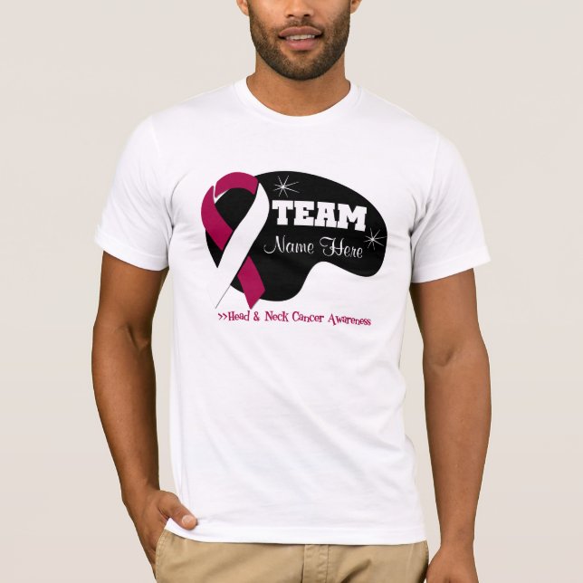 T-shirt Nom personnalisé d'équipe - Cancer de sang (Devant)