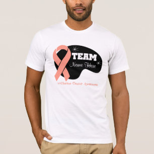 T-shirt Nom personnalisé d'équipe - Cancer utérin