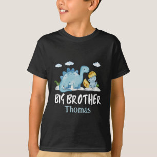 T-shirt Nom personnalisé Dinosaur Big Brother