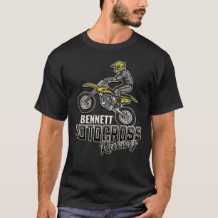 T-shirt Nom personnalisé Dirt Vélo Rider Motocross Racing