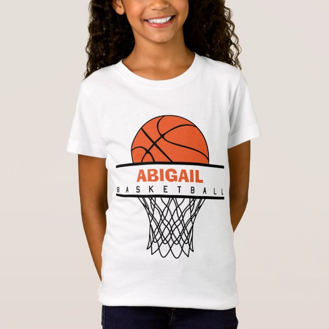 T-Shirt Nom personnalisé du basket-ball (Devant)