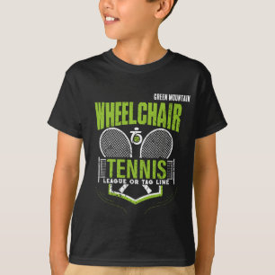 T-shirt Nom personnalisé du club de tennis en fauteuil rou