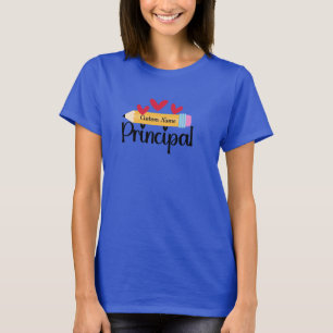 T-shirt Nom personnalisé du crayon principal personnalisé
