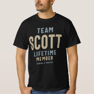 T-shirt Nom personnalisé du membre à vie de l'équipe Scott
