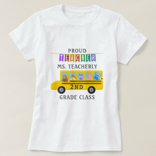 T-shirt Nom personnalisé du Merci de l'enseignant Mignon