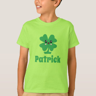 T-shirt Nom personnalisé du Shamrock vert