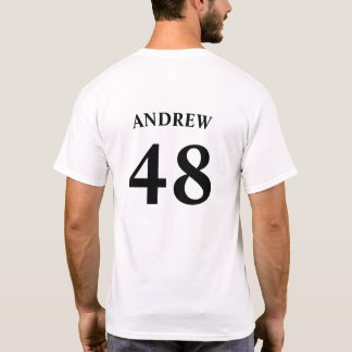 T-shirt Nom personnalisé et numéro Jersey