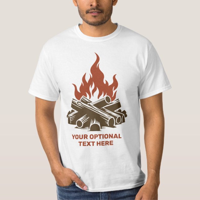 T-shirt Nom personnalisé et texte Camping (Devant)