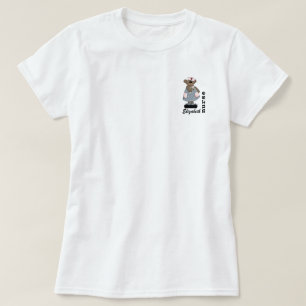 T-shirt Nom Personnalisé Funny Teddy Bear Design Infirmi