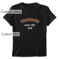 Nom personnalisé Good Vibes Crew Orange Black Grap
