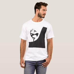 T-shirt Nom personnalisé Hello Black and White Golf