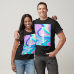T-shirt Nom personnalisé Holographie moderne Parents chemi<br><div class="desc">Personnalisez facilement ce Holographic Rainbow Pastel Wave design abstrait avec l'esthétique Unicorn avec une touche moderne et mignonne de fée. Ajoutez votre nom,  choisissez la police,  changez la taille et la position,  ajoutez du clipart,  des photos et des formes.</div>