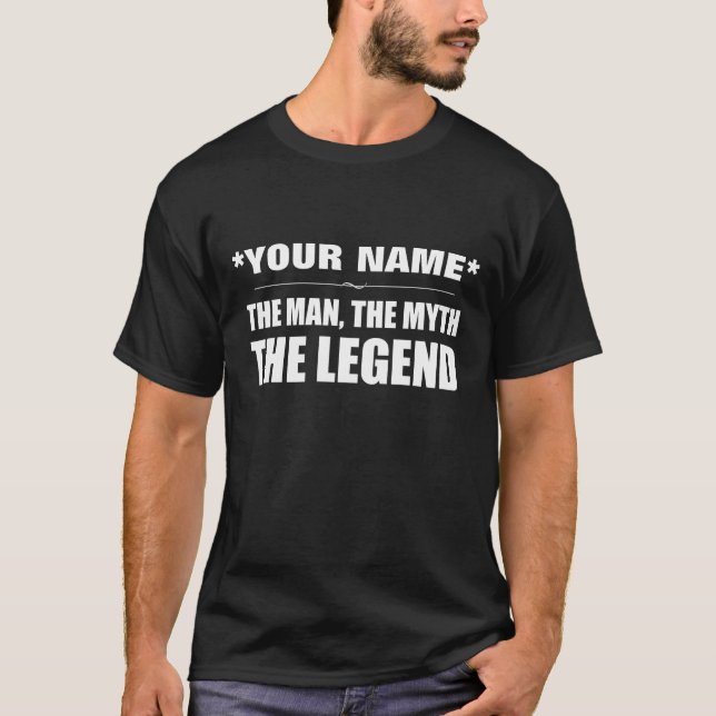 T-shirt Nom personnalisé Homme, Mythe, Légende (Devant)