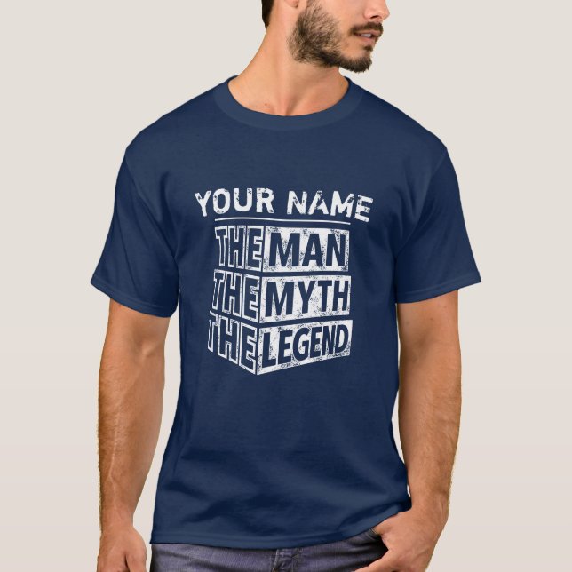 T-shirt Nom personnalisé L'homme Le mythe La Légende Marin (Devant)