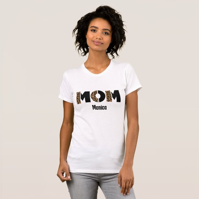 T-shirt nom personnalisé maman  (Devant entier)