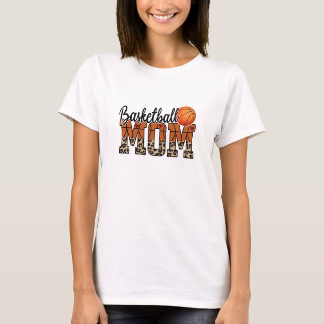 T-shirt Nom personnalisé Maman de basket-ball | Fête des m (Devant)