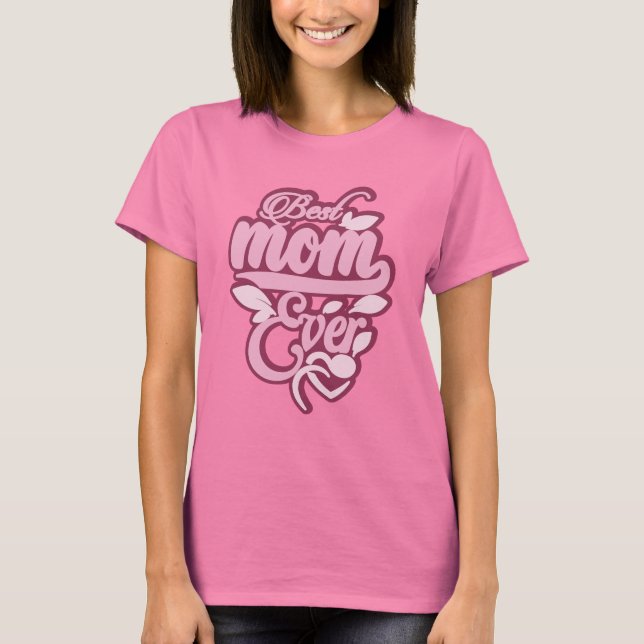 T-shirt Nom personnalisé "Meilleure maman jamais" (Devant)