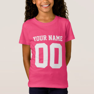 T-Shirt Nom personnalisé Numéro Filles Football Jersey Shi