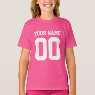 T-shirt Nom personnalisé Numéro Filles Football Jersey Shi