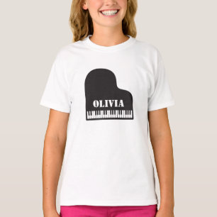 T-shirt Nom personnalisé Pianist Piano Keys