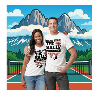T-shirt Nom personnalisé Pickleball Rally Wrecker
