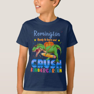 T-shirt Nom personnalisé Prêt à écraser le dinosaure d