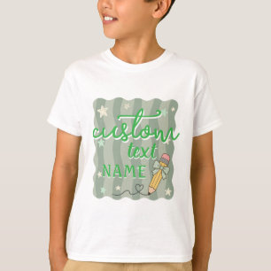 T-shirt Nom personnalisé Retour à l'école Niveau