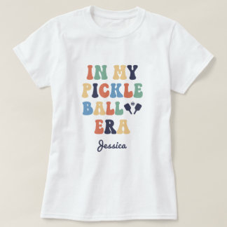 T-shirt Nom personnalisé Retro dans mon Pickleball Era Mam