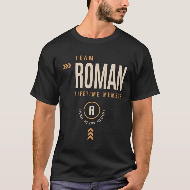 T-shirt Nom personnalisé romain - Funny Roman (Devant)