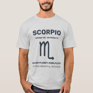 T-shirt Nom personnalisé / Scorpion du symbole zodiaque du