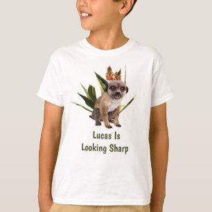 T-shirt Nom personnalisé Suricate à l'air élégant