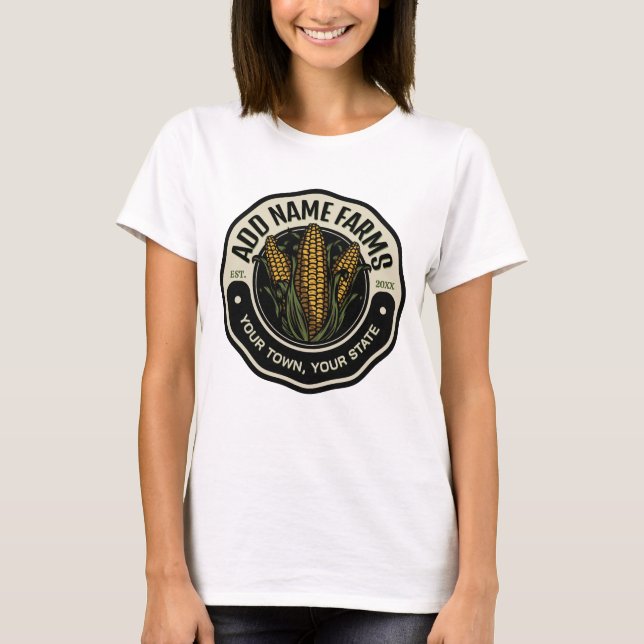 T-shirt Nom personnalisé Sweet Corn Garden Agricole (Devant)