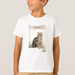 T-shirt Nom personnalisé Tabby Cat Pet