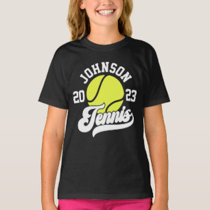 T-shirt NOM Personnalisé Tennis Lecteur Racket Ball Court