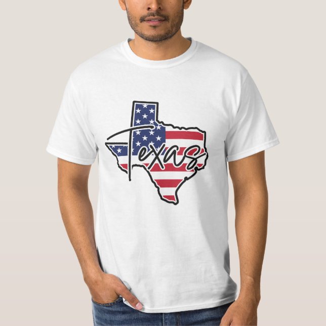 T-shirt Nom personnalisé Texas (Devant)