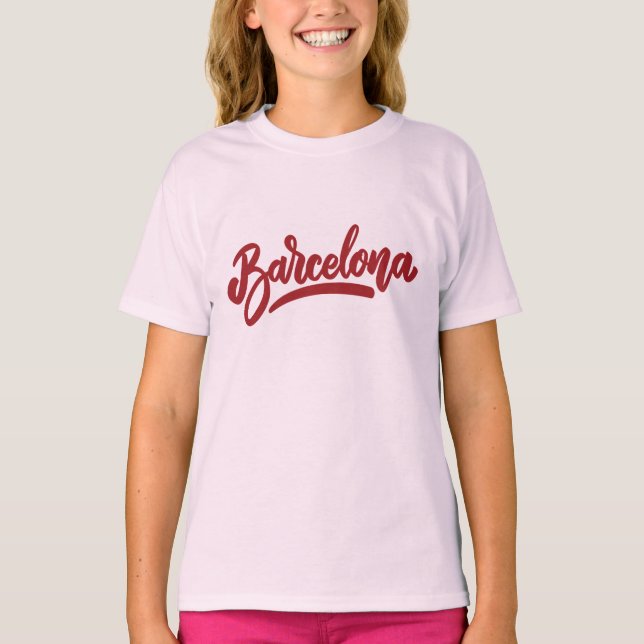 T-shirt Nom personnalisé / Texte Barcelone (Devant)