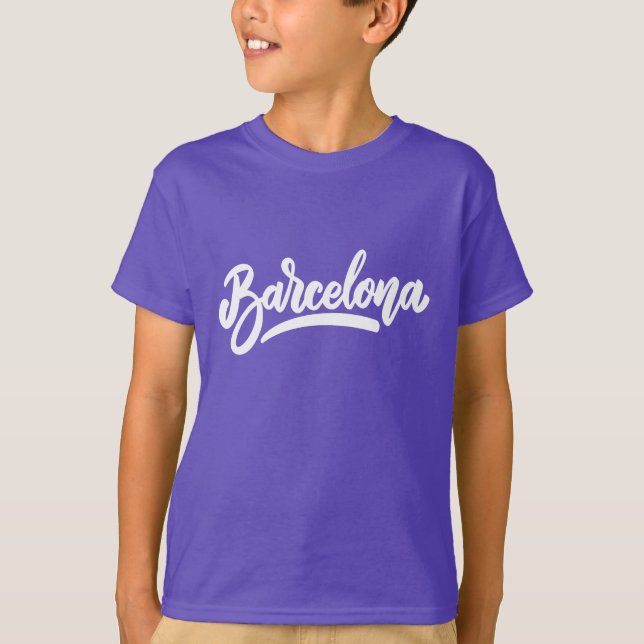 T-shirt Nom personnalisé / Texte Barcelone (Devant)