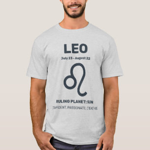 T-shirt Nom personnalisé / Texte Zodiac Signal Leo