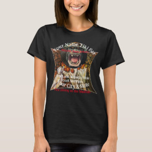 T-shirt Nom personnalisé Tiki Bar Votre ville et votre Éta