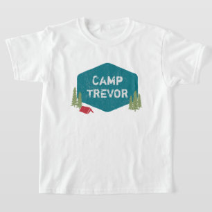 T-shirt Nom personnalisé unique du camp fête d'anniversair